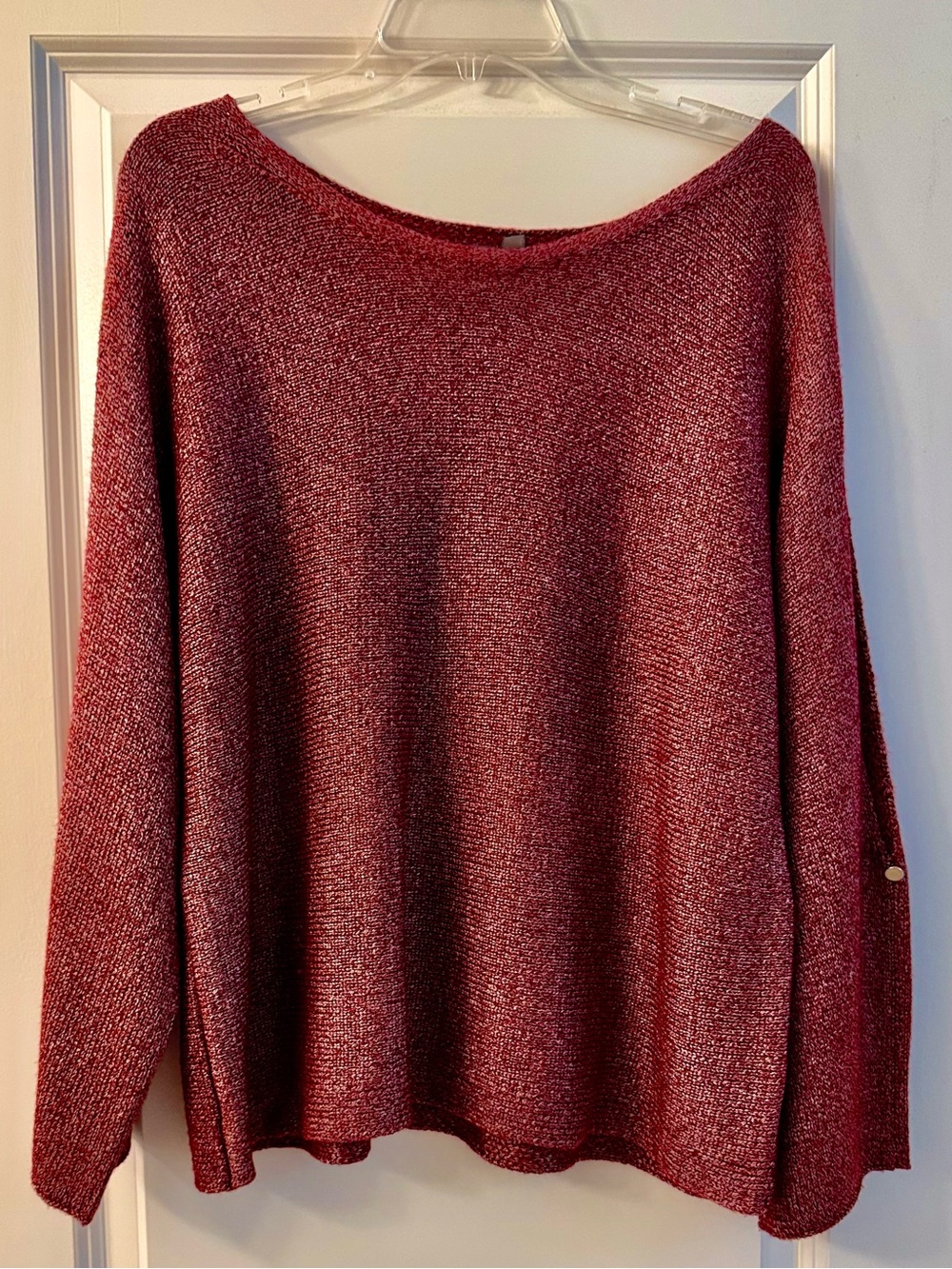 The Limited Burgundy Scoop Neck Sweater Like New